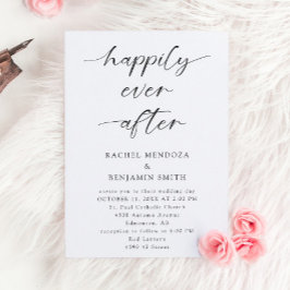 Lyckligtvis allt efter Bröllop minimala skriptEleg Inbjudningar