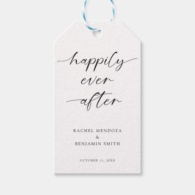 Lyckligtvis allt efter Bröllop minimala skriptEleg Presentetikett (Framsidan)