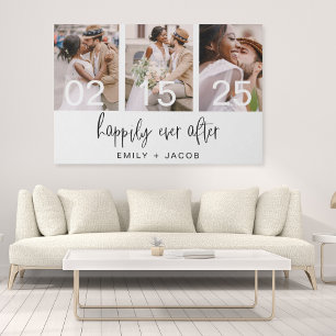Lyckligtvis allt efter Bröllop-minimalistisk enkel Poster
