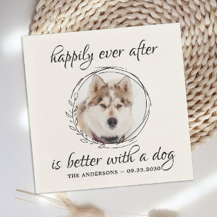 Lyckligtvis allt efter Eleganten har Hund Photo Pe Pappersservett