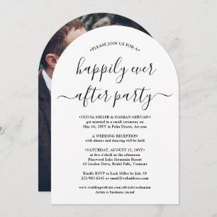 Lyckligtvis allt efter foto från Party Bröllop Fir Inbjudningar