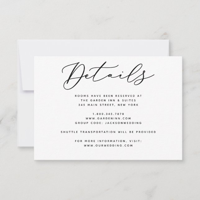 Lyckligtvis allt efter informationskort inbjudningar (Framsida)