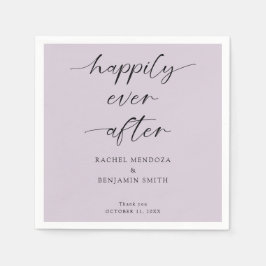Lyckligtvis allt efter Lila Bröllop-Elegant Pappersservett