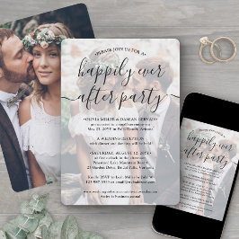 Lyckligtvis allt efter Party 2 Fotoöverlägg i Bröl Inbjudningar