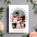 Lyckligtvis allt efter Party Arch Photo Bröllop Inbjudningar<br><div class="desc">Elegant eller inbjudan till bröllop att anmäla sig och ta emot mottagning. På framsidan finns bilden i ett bågformigt ram och "Lyckligtvis allt efter Party" i klassisk serif-typografi. Under fotot kan du lägga till ditt första namn, datum och plats för bröllop. I motsatt riktning kan du anpassa ditt meddelande mer...</div>