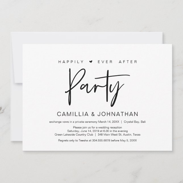 Lyckligtvis allt efter party, Avslappnad Inbjudningar (Framsida)