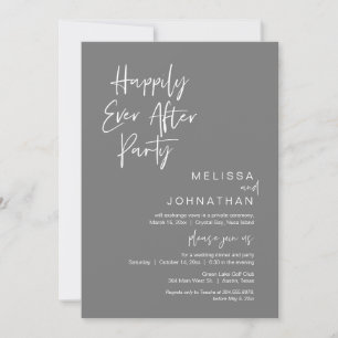 Lyckligtvis allt efter Party, Bröllop Elopement Inbjudningar