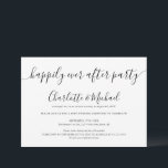 Lyckligtvis allt efter Party Bröllop Elopement Inbjudningar<br><div class="desc">Med namnteckning stil namn kan den här eleganten lyckligtvis efter inbjudan till bröllopsmottagningsfesten vara personlig med din information i chicens brev. Designad av Thisisnotme©</div>