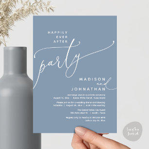 Lyckligtvis allt efter Party Bröllop Elopement Mid Inbjudningar