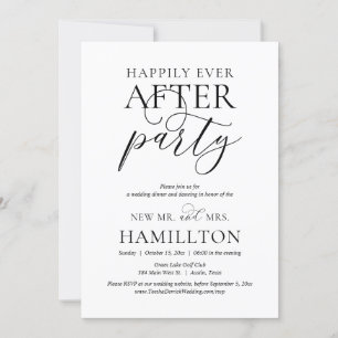 Lyckligtvis allt efter Party, Bröllop Elopement Pa Inbjudningar