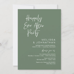 Lyckligtvis allt efter Party, Bröllop Elopement, S Inbjudningar