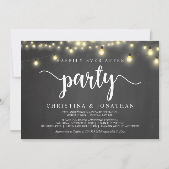 Lyckligtvis allt efter party, stryper Ljus elev Inbjudningar (Framsida)