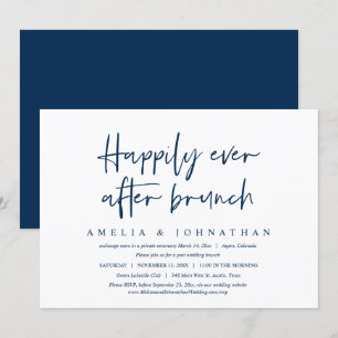 Lyckligtvis alltid efter, Bröllop Elopement Brunch Inbjudningar