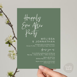 Lyckligtvis alltid efter, Bröllop Elopement Party Inbjudningar