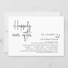 Lyckligtvis alltid efter, Bröllop Elopement Party Inbjudningar