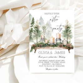 "Lyckligtvis alltid efter" Bröllop-Gräs-ljus &Part Inbjudningar