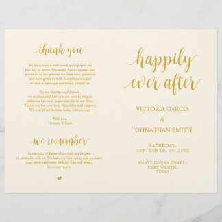 Lyckligtvis alltid efter, Ceremony Folable Program