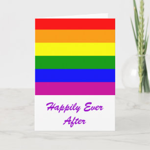 Lyckligtvis alltid efter/Gay Bröllop Kort