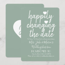 Lyckligtvis ändra Grönten Date Bröllop Sage