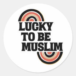 Lyckligtvis att vara muslimska islamiska andlig ci runt klistermärke