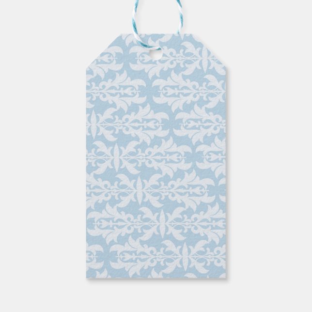 Lyckligtvis efter blå Elegant Storybook Gift Märkr Presentetikett (Baksidan)