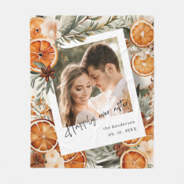 Lyckligtvis efter Boho Winter Bröllop Fleecefilt