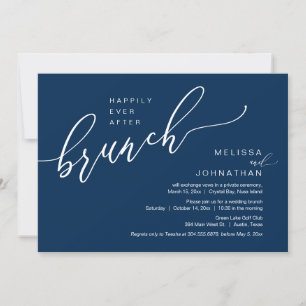 Lyckligtvis efter Bröllop Elopement Brunch Inbjudningar