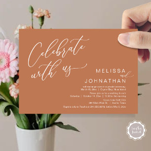 Lyckligtvis efter Bröllop Elopement Brunch Inbjudningar