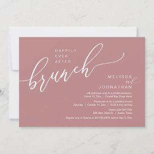 Lyckligtvis efter Bröllop Elopement Brunch Inbjudningar