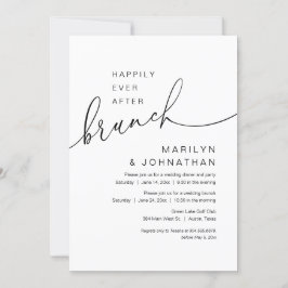 Lyckligtvis efter Brunch, Bröllop Elopement Party Inbjudningar