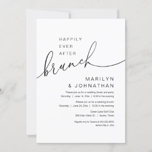 Lyckligtvis efter Brunch, Bröllop Elopement Party Inbjudningar