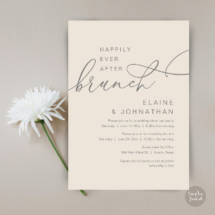 Lyckligtvis efter Brunch, Bröllop Elopement Party Inbjudningar