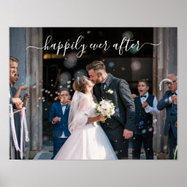 Lyckligtvis efter Eleganten Photo Bröllop Poster