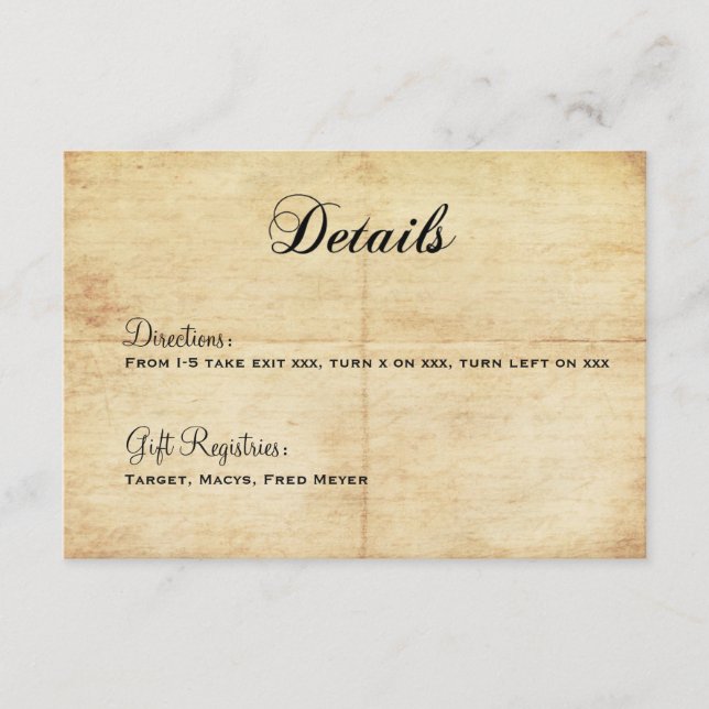 Lyckligtvis efter Fairytales informationskort Tilläggskort (Framsida)