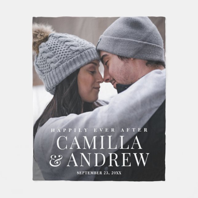 Lyckligtvis efter fotot i Bröllop Fleecefilt (Framsidan)