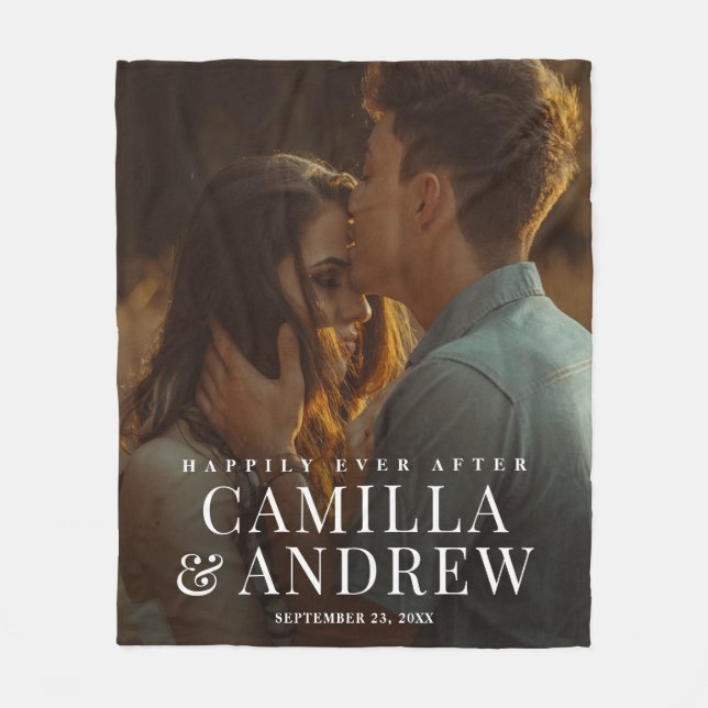 Lyckligtvis efter fotot i Bröllop Fleecefilt (Framsidan)