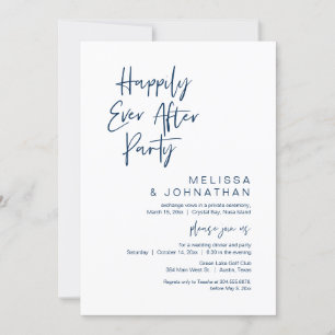 Lyckligtvis efter Party, Bröllop Elopement, marine Inbjudningar
