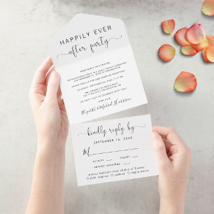 Lyckligtvis efter Party Menu Choice Bröllop