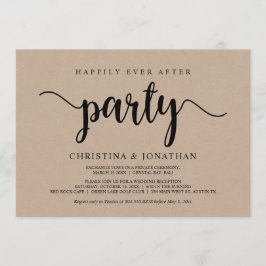 Lyckligtvis efter party, Rustic Kraft, Elopement Inbjudningar