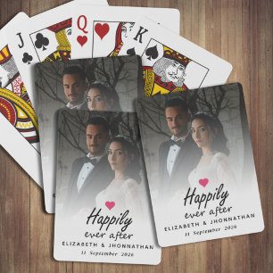 Lyckligtvis efter Shock rosa Heart par Photo Casinokort