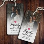 Lyckligtvis efter Shock rosa Heart Photo Keepsak<br><div class="desc">Säg "för evigt" med en keepy att de kommer att bära överallt! Detta är lyckligtvis allt efter att Shock rosa Heart Photo Keychain har ett romantiskt manuscitat, en djärv shock rosa-ikon, och utrymme för att anpassa parets namn tillsammans med ett foto av lycklig-paret på båda sidor! Perfekt för nygifta, årsdag...</div>