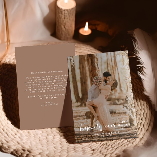 Lyckligtvis efter skriptöverlägg av Photo Bröllop Meddelande (Skapare uppladdad)