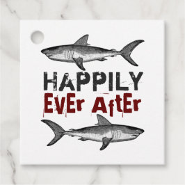 Lyckligtvis efter Vintage Shark Bröllop Gåvor Etiketter