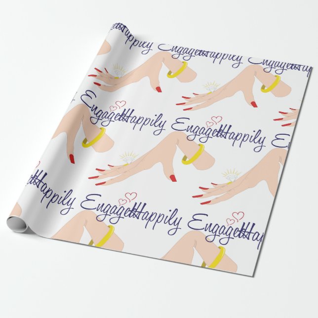 Lyckligtvis engagerad presentpapper (Utrullad)
