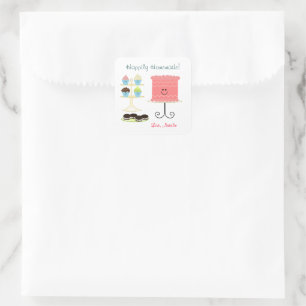 Lyckligtvis Homemade Baking Sticker Fyrkantigt Klistermärke