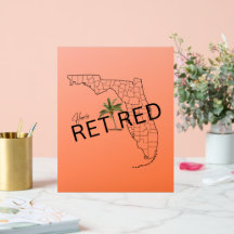Lyckligtvis pensionerad Florida Karta och Tropical