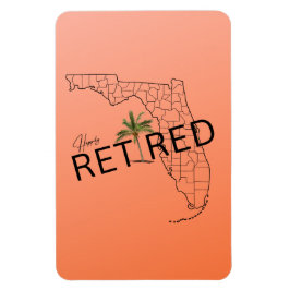 Lyckligtvis pensionerad Florida Karta och Tropical Magnet