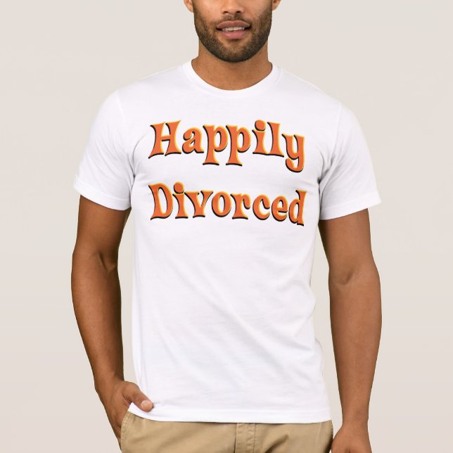Lyckligtvis skild! tee shirt (Framsida)