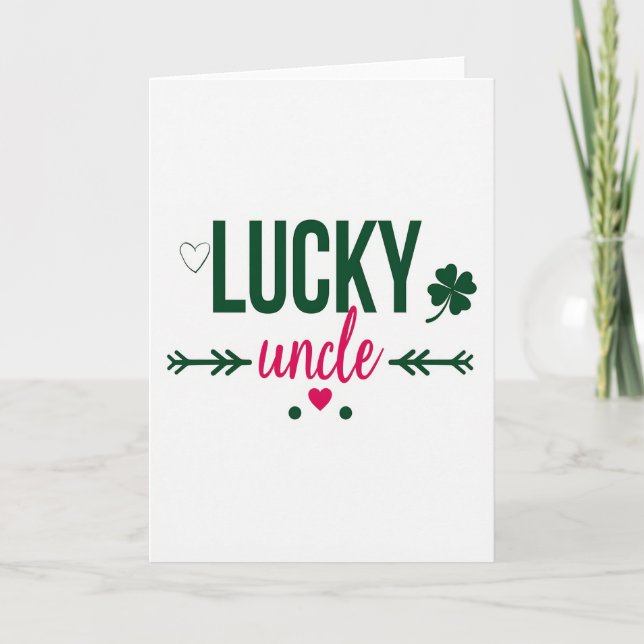 Lycko Uncle St Patricks Dag Kort (Framsida)