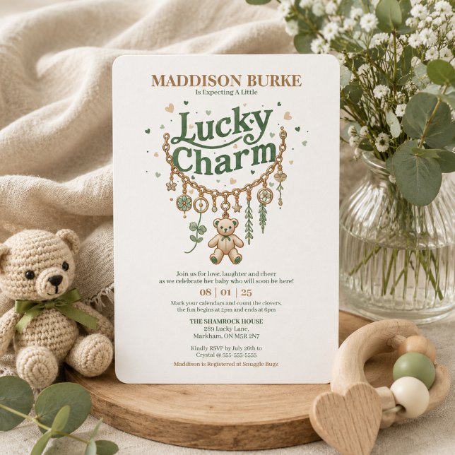 Lyckobringande Armbands Baby Shower Inbjudan (Skapare uppladdad)